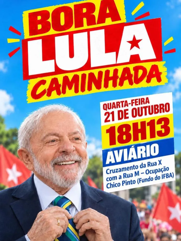 Zé Neto realiza caminhada em apoio a Lula no bairro Aviário nesta quarta-feira (21)
