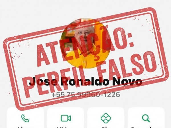 Perfil falso do prefeito José Ronaldo é criado no WhatsApp para aplicar golpes